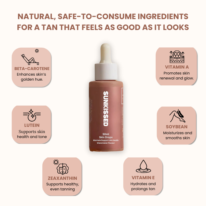 SunKissed Drinkable Tanning Drops - The Tan You Drink