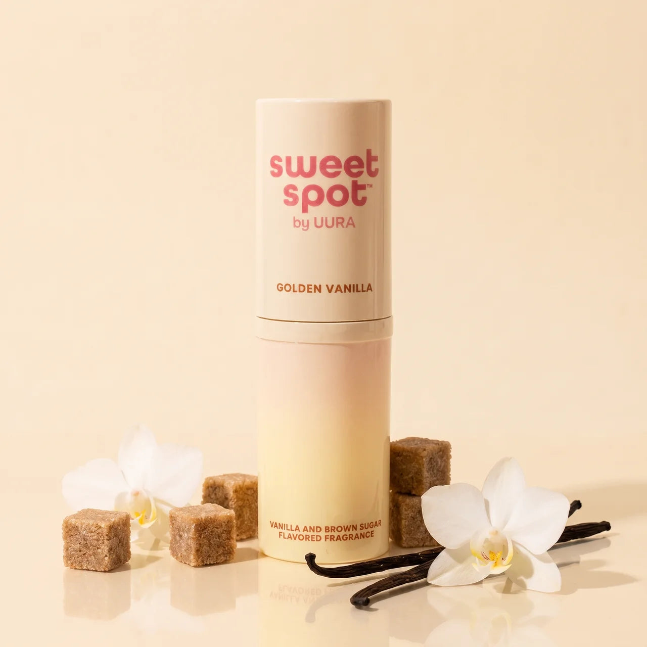 Golden Vanilla Flavored Solid Fragrance Stick- Vanilla & Brown Sugar