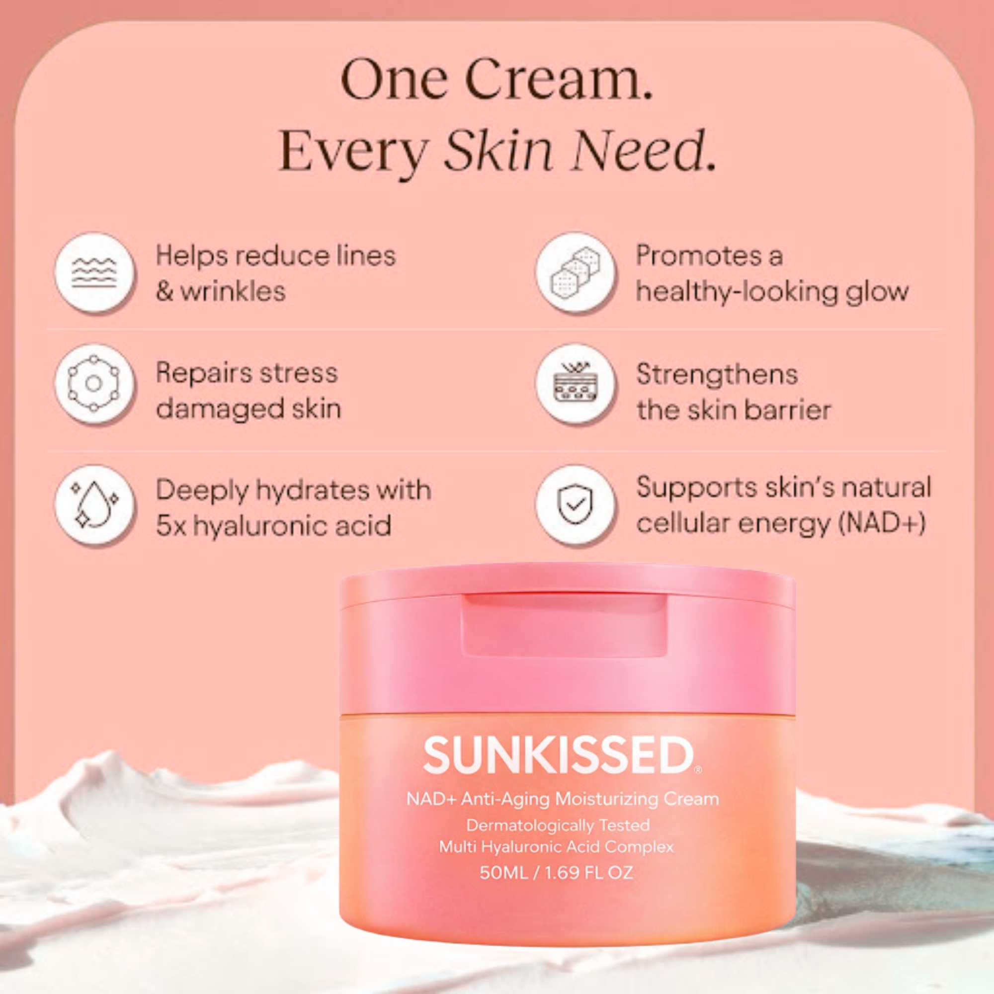 Sunkissed NAD+ Anti-Aging Moisturizing Cream