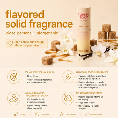Golden Vanilla Flavored Solid Fragrance Stick- Vanilla & Brown Sugar